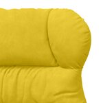 vidaXL Chaise Relaxante en Velours Jaune