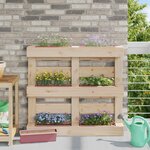 vidaXL Caisses à fleurs pour palettes Euro 24 Pièces Marron