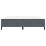vidaXL Lit à ressorts avec matelas Gris foncé 180 x 220 cm tissu