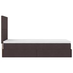 vidaXL Lit ottoman avec matelas marron foncé 100x200 cm tissu