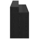 vidaXL Bureau avec porte Chêne noir 200 x 55 x 91 cm Bois d'ingénierie
