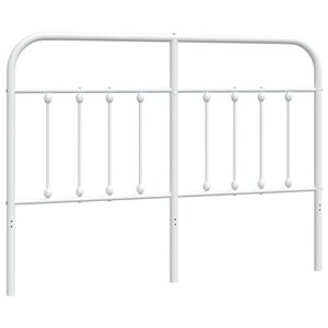 vidaXL Tête de lit métal blanc 140 cm