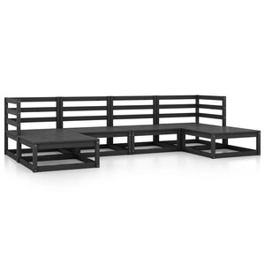 vidaXL Salon de jardin 6 Pièces bois de pin massif