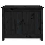 vidaXL Table basse Noir 71x49x55 cm Bois massif de pin