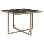 vidaXL Ensemble à manger de jardin et coussins 9 Pièces Poly rotin Beige