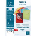Paquet de 100 chemises à fenêtre SUPER 160g/m2 - 22x31cm EXACOMPTA