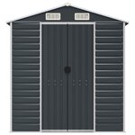 vidaXL Abri de jardin anthracite 191x895x198 cm acier galvanisé
