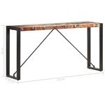 vidaXL Table console 150x35x76 cm Bois de récupération massif