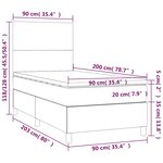 vidaXL Sommier à lattes de lit avec matelas et LED Bleu foncé 90x200cm