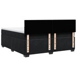 vidaXL Sommier à lattes de lit et matelas Noir 200x200 cm Velours