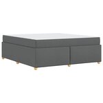 vidaXL Cadre de lit avec matelas Gris foncé 180 x 200 cm tissu