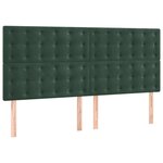 vidaXL Tête de lit Vert foncé 180x5x118/128 cm Velours