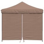 vidaXL Tente de fête 292 x 292 x 315 cm Marron Tissu Oxford