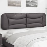 vidaXL Coussin de tête de lit gris 180 cm similicuir