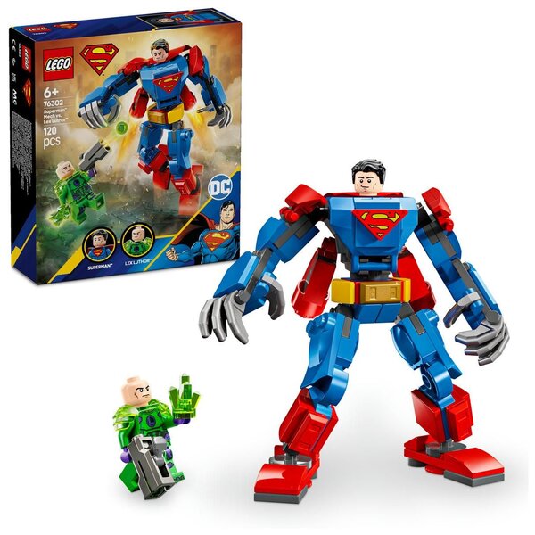LEGO DC 76302 — Le robot de Superman contre Lex Luthor (2 minifigurines  dès 6 ans)