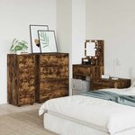 vidaXL Armoire de rangement Chêne fumé 40 x 48 x 105 cm