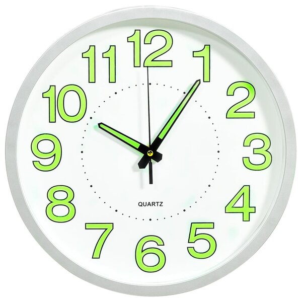 vidaXL Horloge murale lumineuse Blanc 30 cm