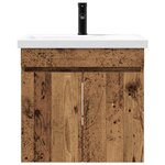 vidaXL Meuble de salle de bain avec robinet Bois ancien
