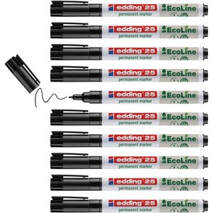 Marqueur Permanent 25 Ecoline noir 1 mm x 10 EDDING