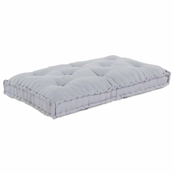 vidaXL Coussin de canapé sur palette Gris tissu