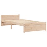 vidaXL Cadre de lit sans matelas bois massif 90x200 cm