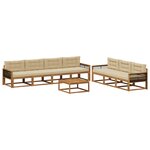 vidaXL Ensemble de canapés d'extérieur 8 Pièces Naturel et Beige