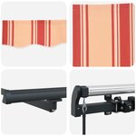 vidaXL Auvent Rétractable jaune et orange 450 × 300 cm tissu