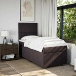 vidaXL Sommier à lattes de lit avec matelas Marron foncé 80x200 cm