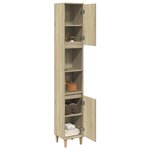 vidaXL Armoire salle de bain chêne sonoma 30x30x190 cm