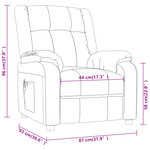 Vidaxl fauteuil inclinable cappuccino similicuir