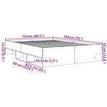 vidaXL Cadre de lit sans matelas gris béton 120x190 cm bois ingénierie