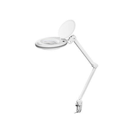 Lampe loupe à LED avec pince Blanc FIXPOINT