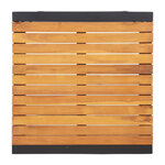 Table mange-debout carré en acier et acacia - h1000 mm - bolero -  - acier et bois 600x600x1000mm
