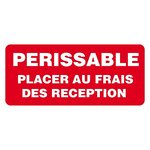 Étiquette d’expédition périssable 80 x 35 mm (lot de 1000)