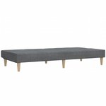 vidaXL Canapé-lit à 2 places gris clair tissu
