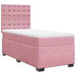 vidaXL Sommier à lattes de lit et matelas Rose 80x200 cm Velours