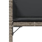 vidaXL Chaises de jardin avec coussins lot de 4 gris résine tressée