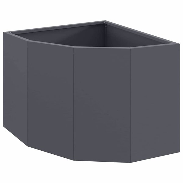 vidaXL Jardinière d'Angle Anthracite 45 x 45 x 35 cm Acier