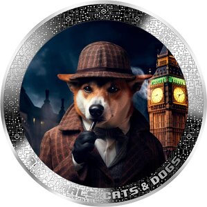 Pièce de monnaie en Argent 1000 Francs g 31.1 (1 oz) Millésime 2025 AI-Nimals DETECTIVE DOG AI-NIMALS (PRÉCOMMANDE)