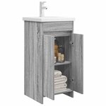 vidaXL Meuble de salle de bain avec évier Sonoma gris