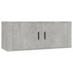vidaXL Meuble TV mural Gris béton 100x34 5x40 cm