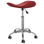 vidaXL Chaise pivotante à dîner Rouge bordeaux Similicuir