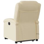 vidaXL Fauteuil inclinable de massage électrique Crème Tissu