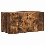 vidaXL Meuble TV mural Chêne fumé 60 x 31 x 29.5 cm Bois d'ingénierie