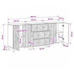 vidaXL Armoires de rangement 3 Pièces Marron 60 x 33 5 x 75 cm