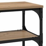 vidaXL Table console avec étagère chêne artisanal 100 x 30 x 75 cm