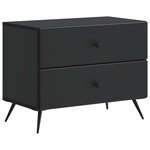 vidaXL Cabinet de chevet Noir 62 x 34 5 x 47 5 cm Bois d'ingénierie