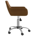 vidaXL Chaises pivotantes à manger lot de 6 Marron Velours