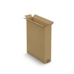 Caisse carton télescopique pour produit plat brune double cannelure 40x10x80 cm (lot de 10)