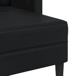 vidaXL Canapé 2 places avec méridienne en L noir 125 cm similicuir